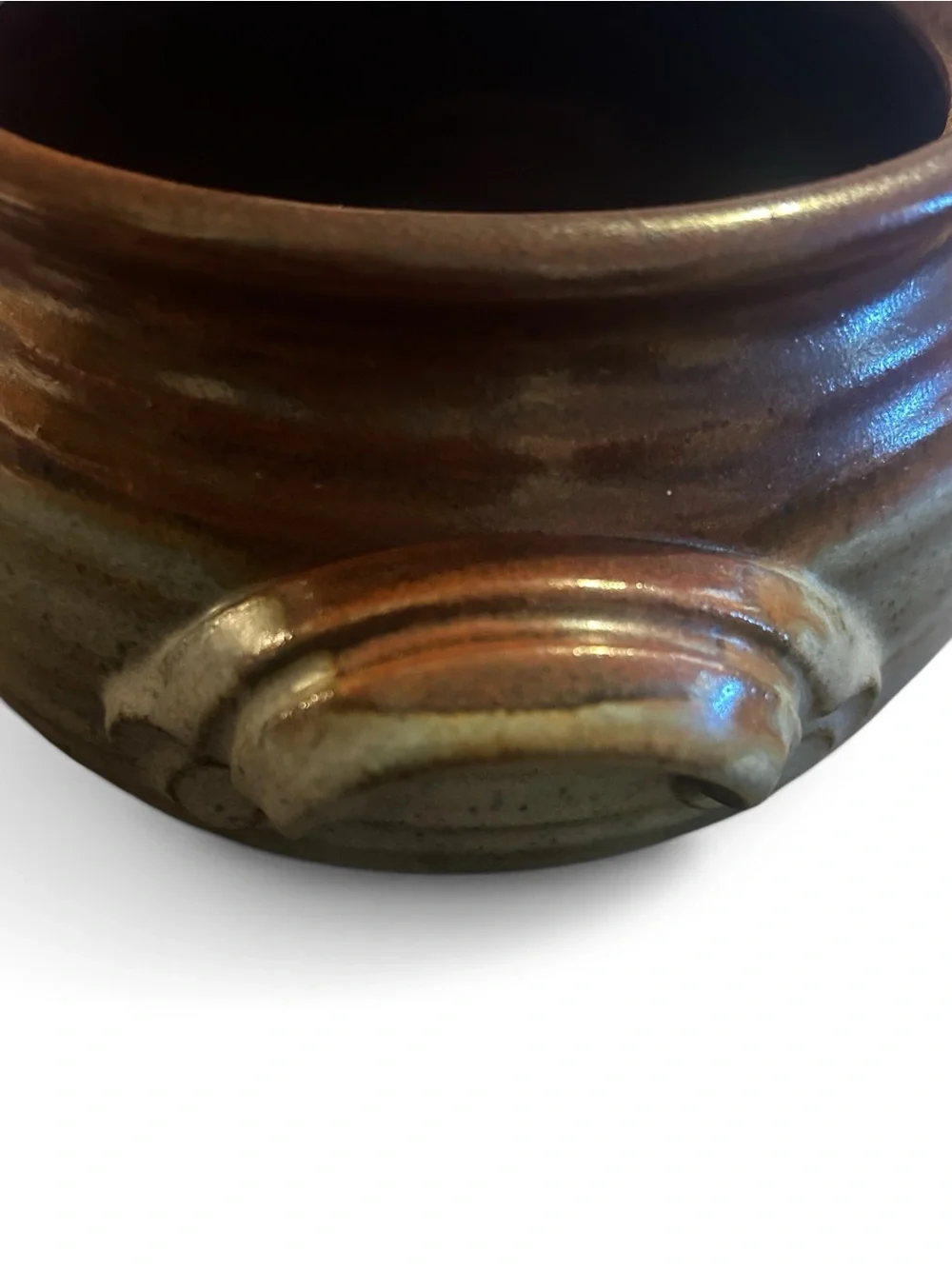 VTG Handcrafted Artisan Stoneware Clay Lidded Casserole Soup Pot